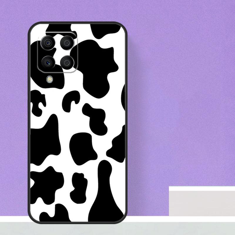 White Black Cow Print Case For Samsung Galaxy M21 M31 M15 M55 M56 M36 M16 M06 M13 M33 M53 M12 M32 M52 M14 M34 M54