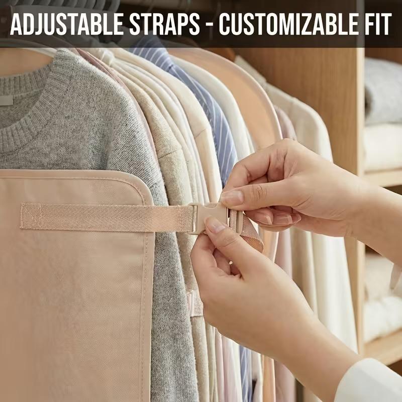 Dustproof Clothing Compression Board Large Capacity Foldable Clothes Dust Cover Space Saving Protective Garment Bag Cover