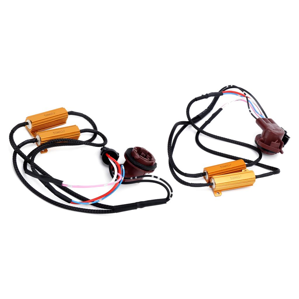 2pcs 3157A LED Decoder 50W Load Resistor Flash Error Free Canceller for Car Headlamp Fog Lamp