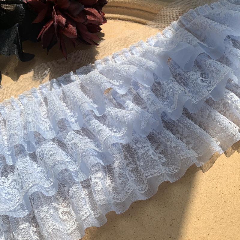1Meter White Lace Fabric For Crafts Needlework Sewing Ribbons Home Decor Handmade Diy Crafts Supplies Black Decorative Trimming