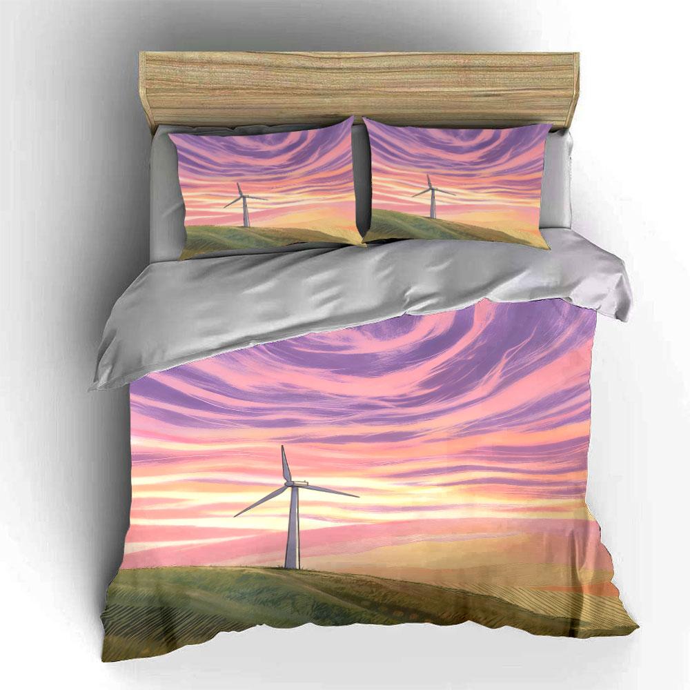 Wind Turbine and Sky. Bedding Sets Duvet Cover Sets Duvet Covers Pillowcases(1 * Duvet Cover 2 * Pillowcases Without Duvet Insert)