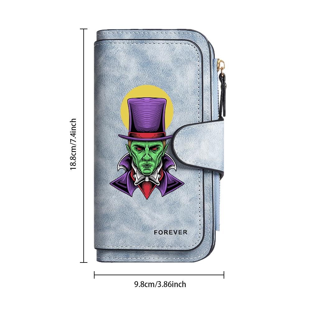 Gothic Vampire Print Long Wallet