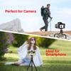 Zeadio Flexible Camera Tripod with Ball Head Cold Shoe Portable Selfie Stick Handle Grip for Vlogging and Travel with Sports Cameras and 360° & Mount,