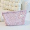 Capacity Large Canvas Cosmetic Storage Bag Embossed Toiletry Bag Storage Travel