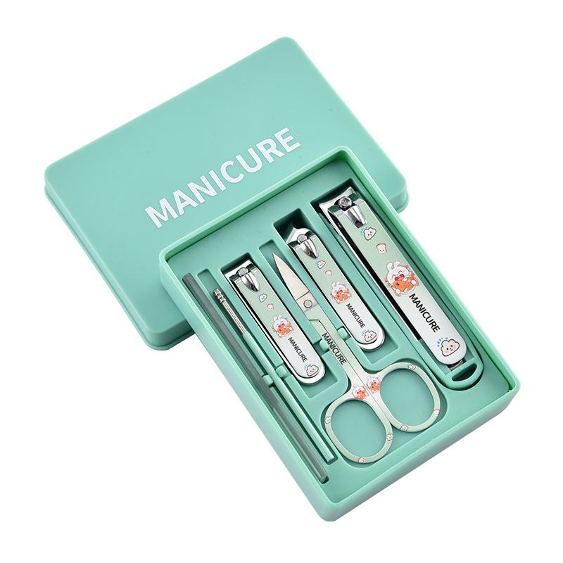 6-Piece Stainless Steel Anti-Splash Nail Clipper Set for Manicure and Pedicure