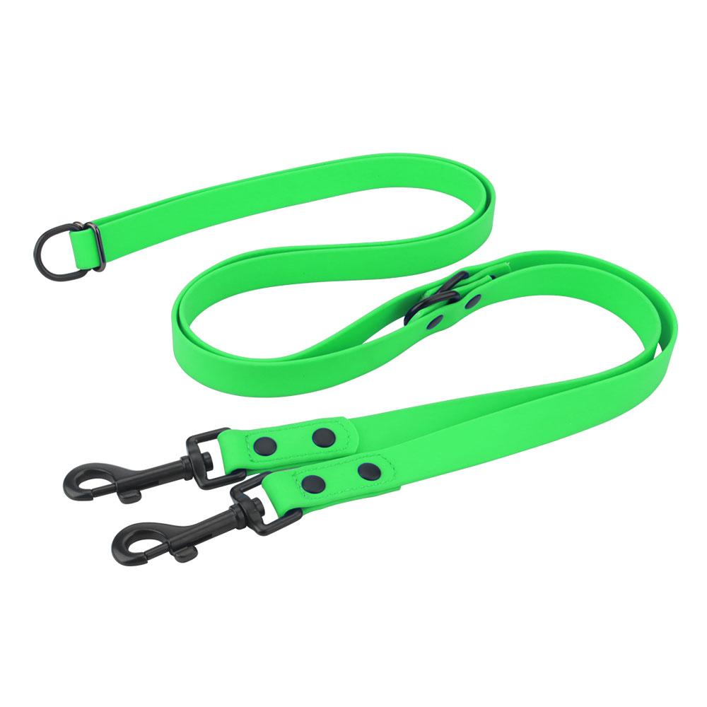 PVC Waterproof Dog Leash Double-headed Pet Leashes Outdoor Walk Training Soft 2 Heads Traction Rope Cross-body