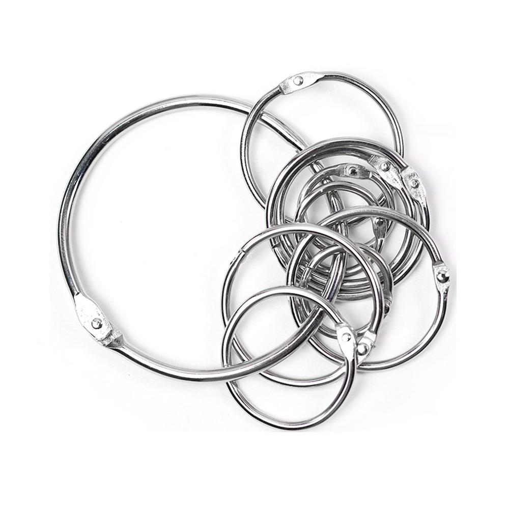 15/20/25/30/35/40/45/50 mm CARDS Albums Binding Shifting Key Chain Opening Circle Metal Rings Clip Adjustable Leather Rivets