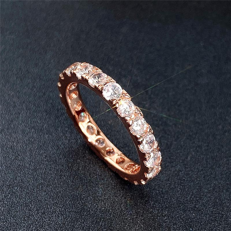Finger Ring for Women Shiny Cubic Zirconia Delicate Female Accessories Versatile Jewelry Gifts