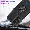 Samsung Galaxy A03 A04 A06 A54 A32 A52 A53 A25 A35 Card Holder case Ring Stand Rotating Slide Camera Lens Military Armor Case