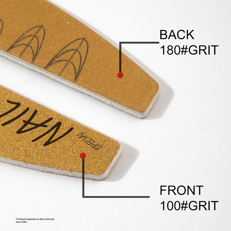 5Pcs Nail File Set With Scale Nail Art Double-Sided 100/180 Grit Nail File Grinding Sanding Buffer Buffing Manicure Tool