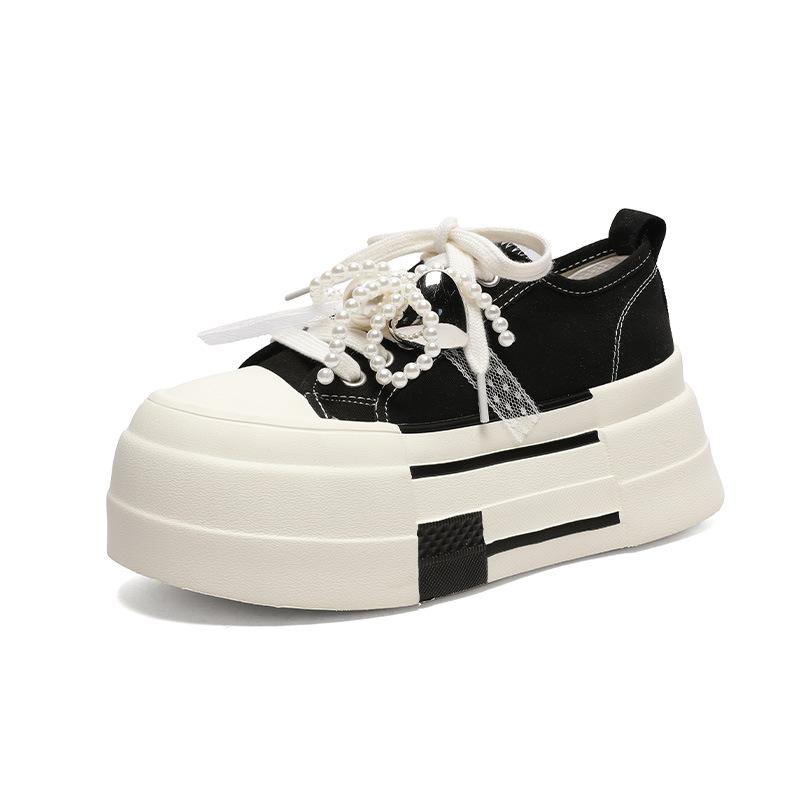 Thick-soled height-increasing small canvas shoes women's summer thin, light and breathable casual versatile muffin little white shoes