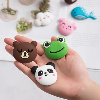 Cartoon Animals Silicone Door Stopper Handle Bumpers Self-adhesive Silent Anti-vibration Wall Protector Pad Refrigerator Sticker