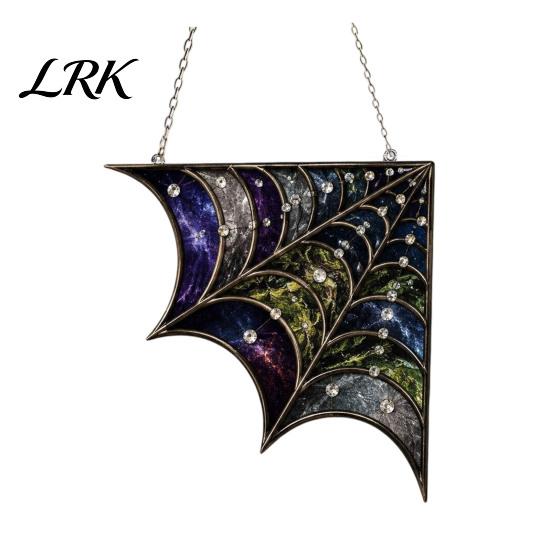 90 Degree Corner Wall Accents 3D Spider Web Halloween Decor, Acrylic Hanging Ornament Durable Holiday Ornaments with Dimensional Effect, Spooky Party