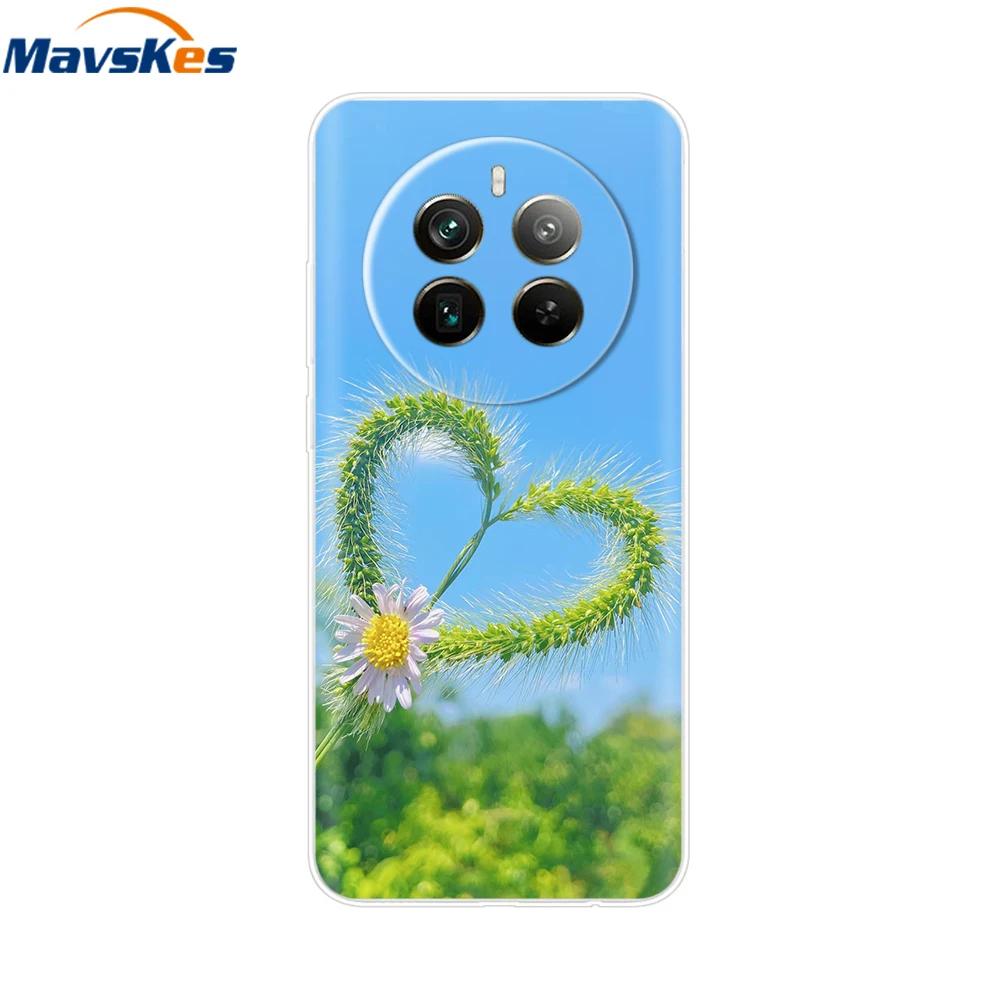 For Realme 12 Pro+ Case Love Heart Soft Silicone Cover for Oppo Realme 12 Plus 5G Fundas for Realme 12 Pro Plus Realme12 Bumper