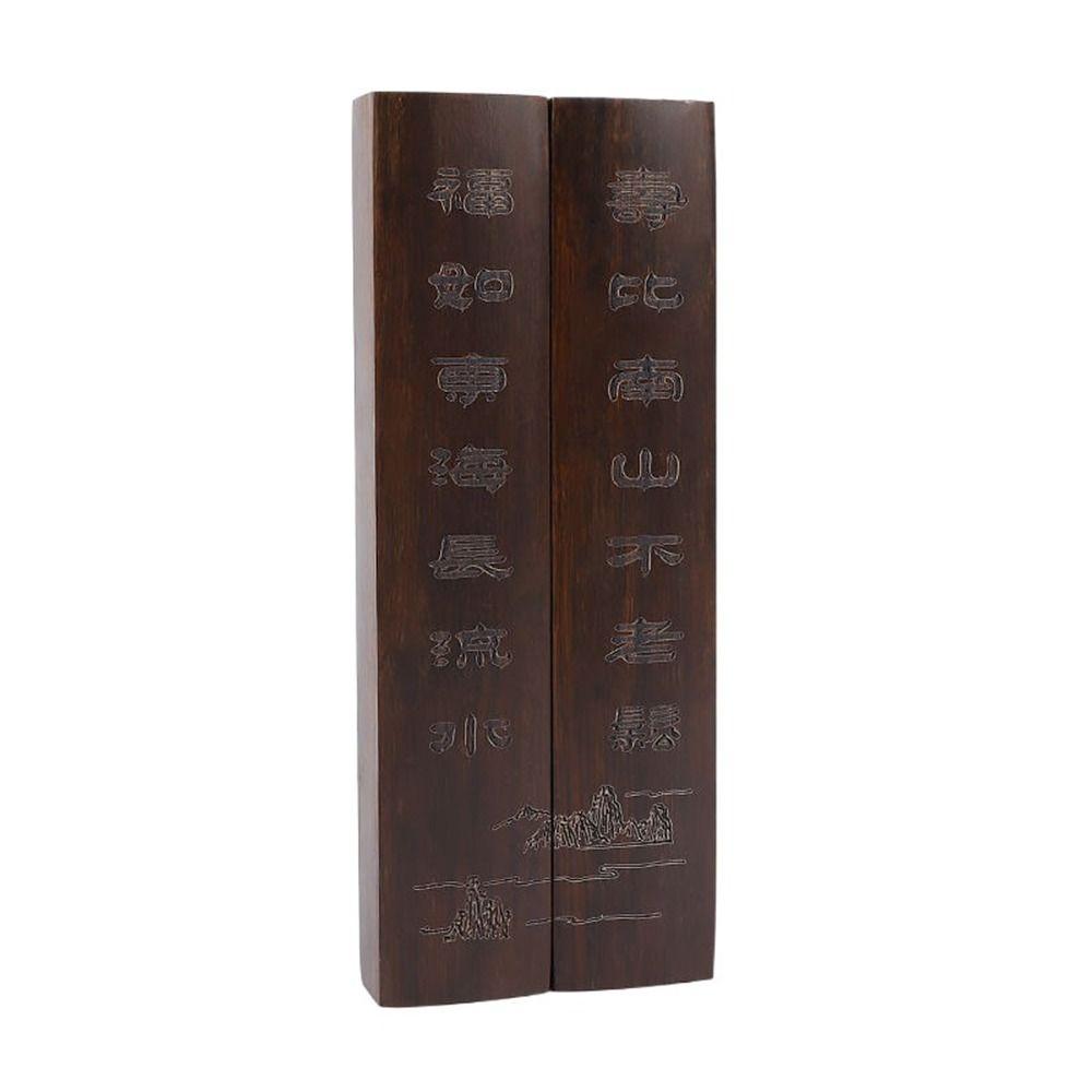 1Pair Natural Wood Paperweight Retro Calligraphy Tool Ancient Chinese Paper Weight  Art Supplies