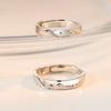 Matching Rings Mountain Sea Promise Band Rings Open Ring Adjustable Lovers Ring Set for Him Her Girlfriend Boyfriend