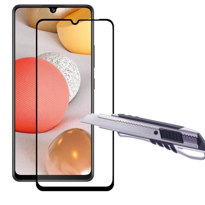 Coque de protection - Toproduits® - Samsung Galaxy A32 5G - Verre trempé - Bords noirs - Souple
