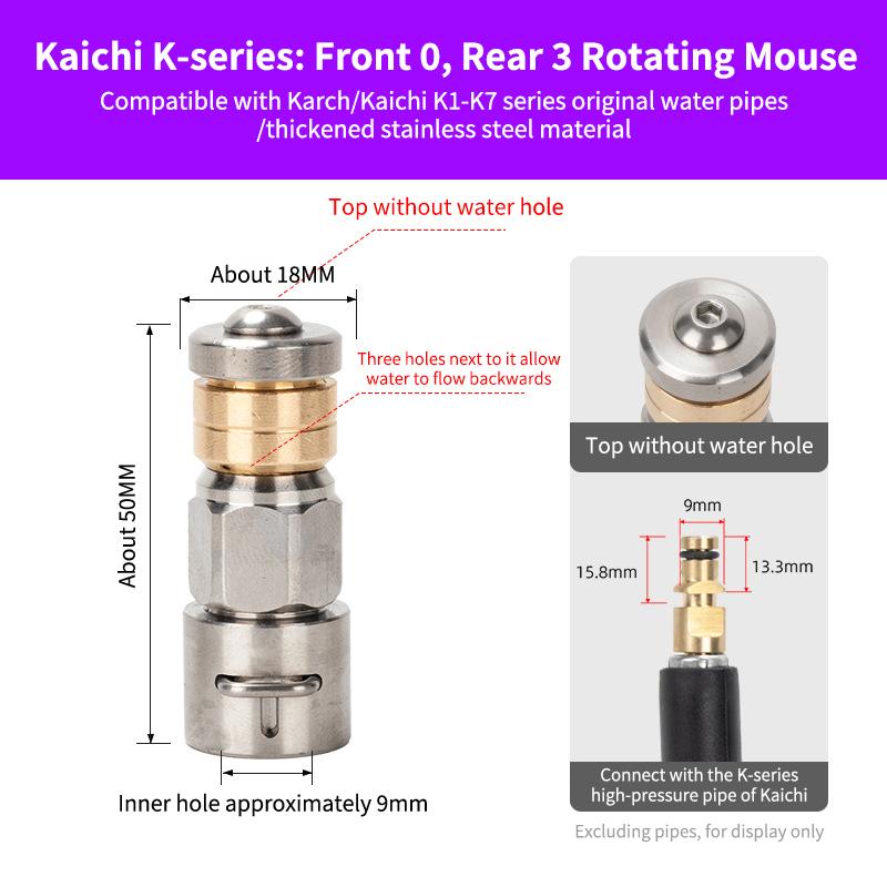 Pressure Washer Sewer Nozzle Drain Cleaning Nozzle Tips For Karcher K Series/Lavor Hose Sewer Cleaning Tool