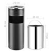Floor standing ashtray bin 30 L steel gray