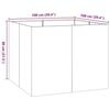 VidaXL Rusty Planter 100x100x80 Cm Stainless Steel, Flower Pot, Plant Stand, Raised Bed, Support of 860828