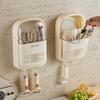 Wall-Mounted Dustproof Kitchen Chopstick Holder with Lid – Multifunctional Storage & Draining Rack