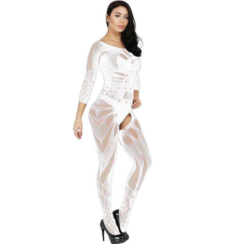 Sexy lingerie one-piece netwear sexy open-file jumpsuit plus size