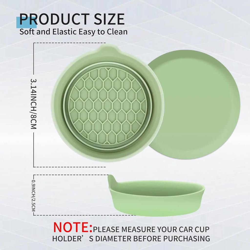 10PCS Coaster Car Coaster Universal Silicone Mat for Car Water Cup Auto Anti-Slip Pad Drink Holder Mat Car Interior Accessories