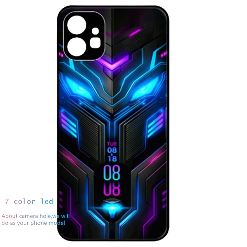For Nothing Phone 3a LED Cover Nothing Phone 3a Pro Flash Fundas Camera Protector Luminous Back Case For Nothing Phone 1 2 3