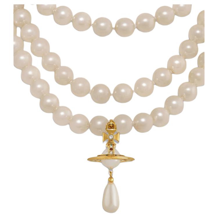 

Vivienne Westwood 3D Sphere Pattern Necklace Women necklaces White 8050568223412 Basic Packaging-Dust Bag+Box