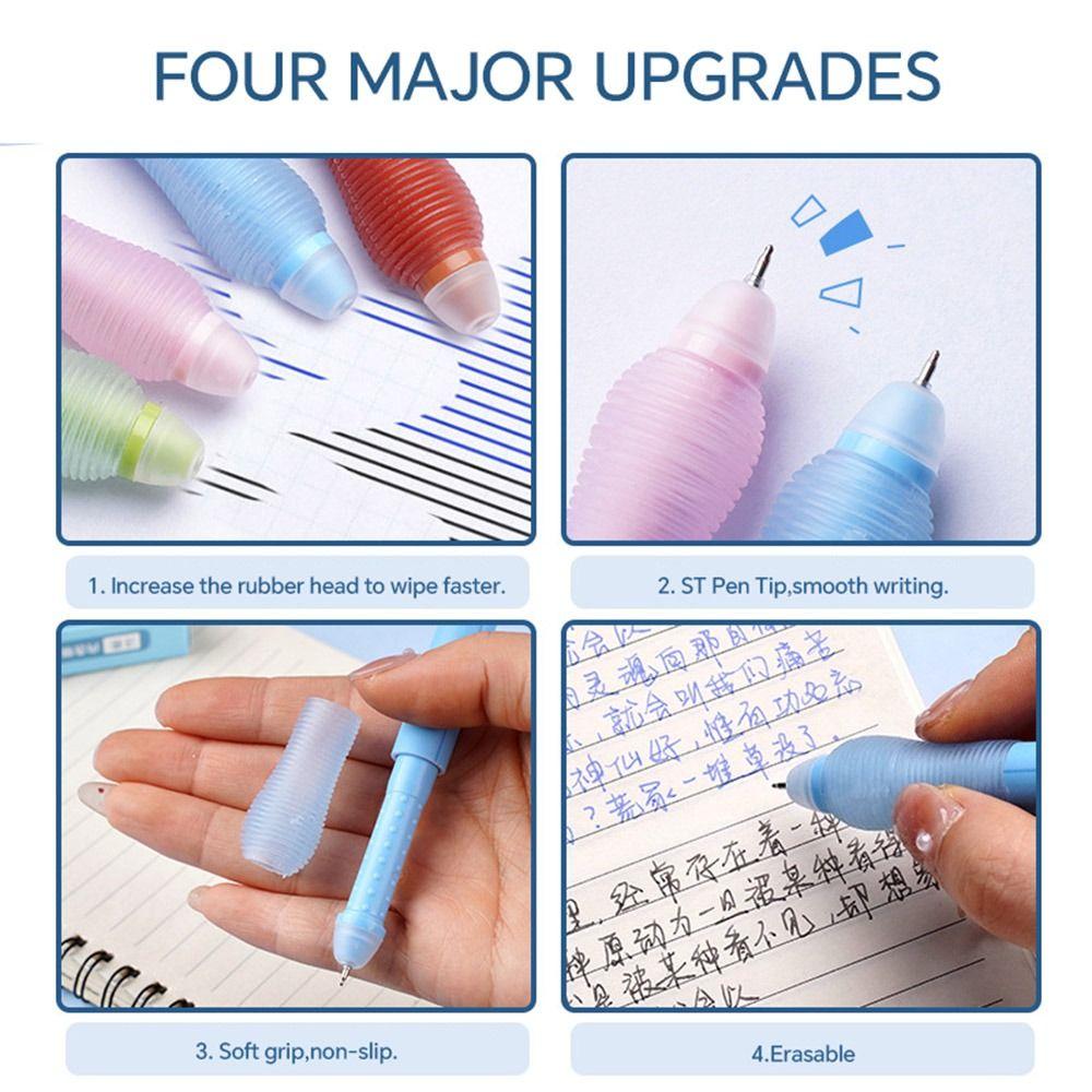 4 Stück/Set Drucktyp Gelstift 0,5 mm Blaue/Schwarze Tinte Neutraler Stift Schreibwerkzeuge Schule Büro