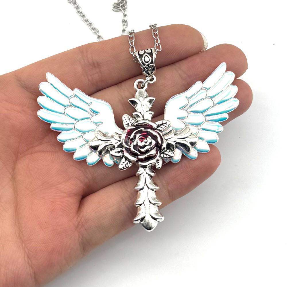 

Original Angel Cross Necklace with Personalized Design & Versatile High-End Angel Wings.