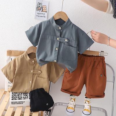 Completo estivo due pezzi stile giapponese per neonati - Camicia a maniche corte e pantaloncini