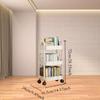 Versatile Multi-Tier Storage Cart - White Plastic, Perfect for Kitchen, Bathroom & Bedroom Organization