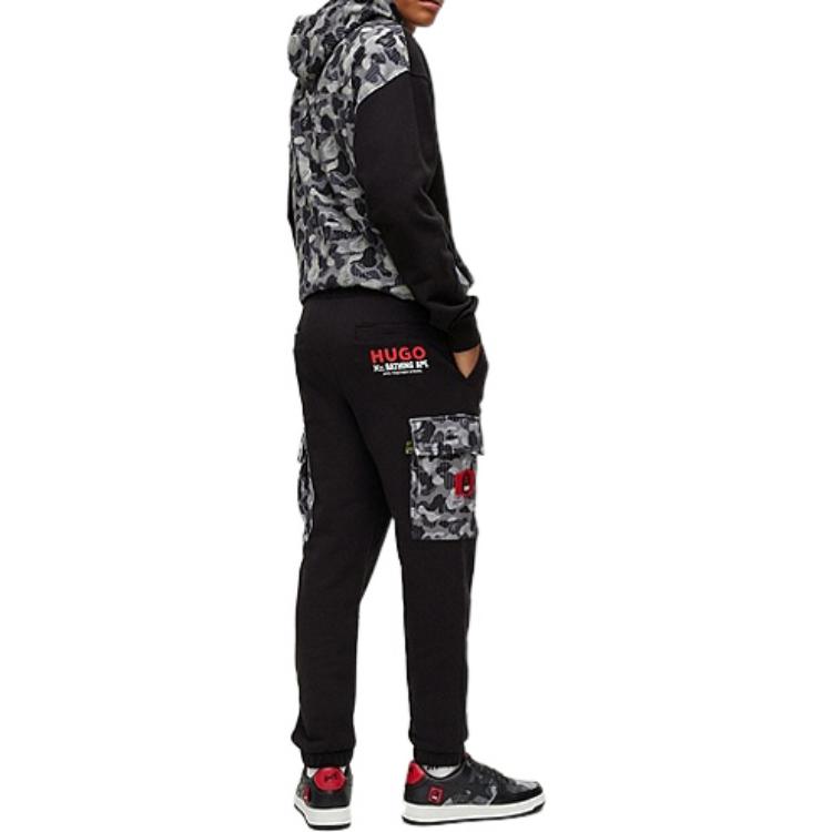 HUGO BOSS SS22 Knitted Fabric Sports Sweatpants Men's Black 50478768-001