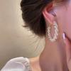 1Pair Fashion Temperament Pearls Round Earrings For Women Girls Simple Elegant Personalized Earrings Daily Accessories Gifts
