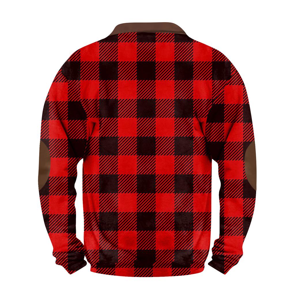 Men'S Retro Casual Sportswear With Open Zipper Sweatshirt Jacket