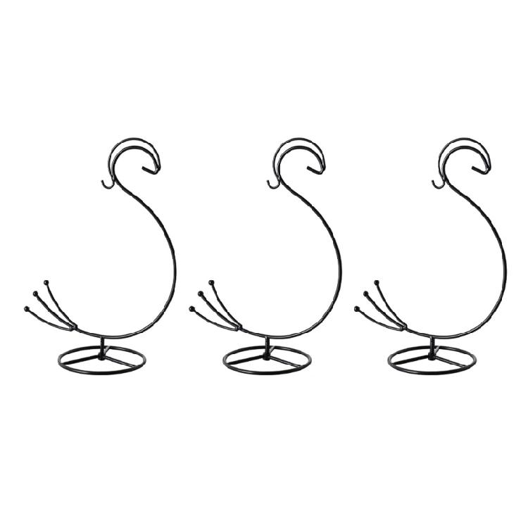Set Of 3 Heavy Duty Metal Wall Hooks Suitable For Towels Keys And Miniature Garden Ornaments Glass Ball Hanger