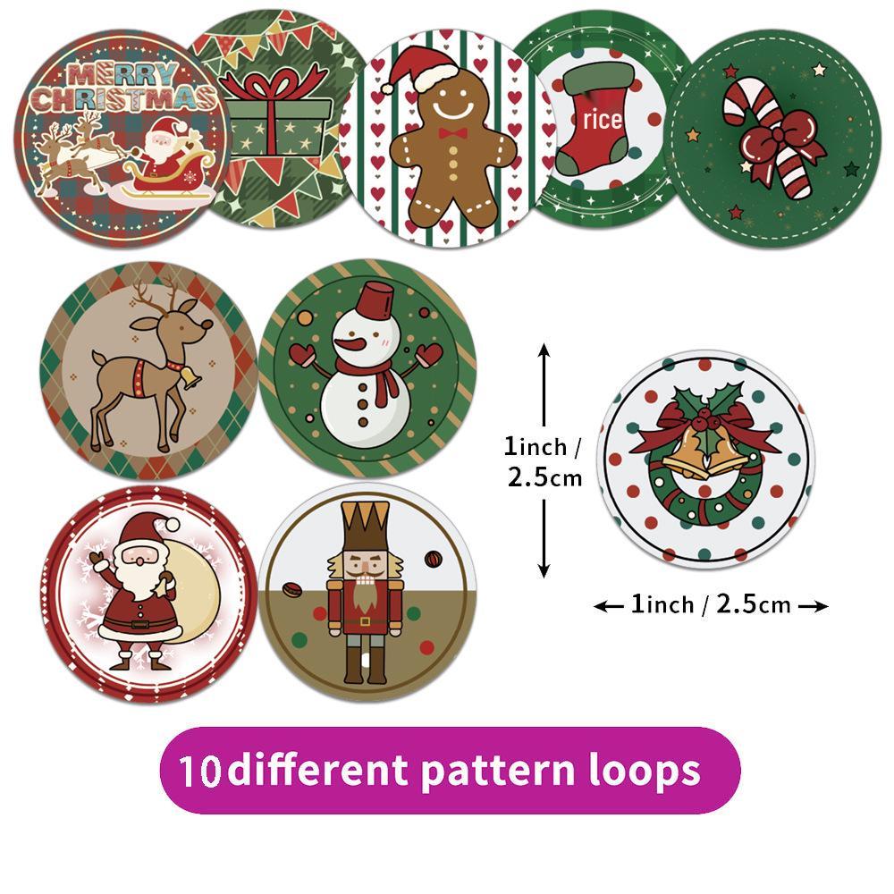 500 Blatt/Rolle Kreatives Weihnachtswashi-Tape für Notizbücher, Dekorationen, Briefumschläge und Cartoon-Persönlichkeits-Sticker.