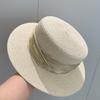 New Summer Women's Boater Beach Hat Wide Side Female Casual Panama Hat Lady Classic Flat Bowknot Straw Sun Hat Women