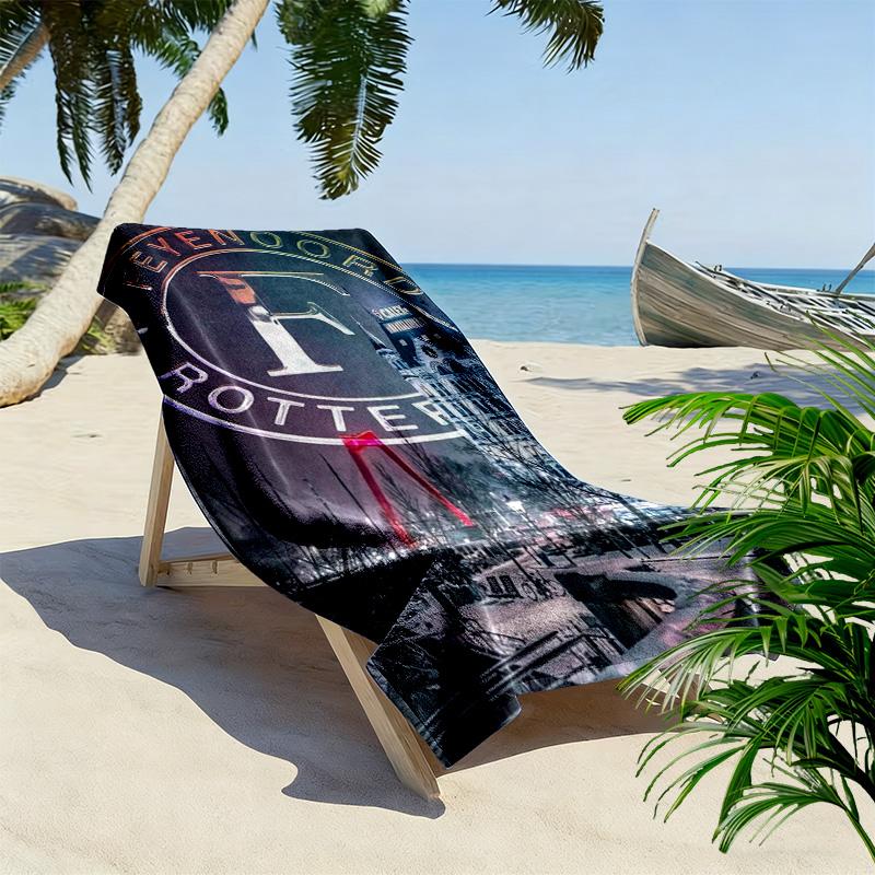 Feyenoord Print Strandtuch, Großes Weiches Schnelltrocknendes Handtuch für Strand Camping Schwimmen