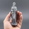 3D Printed Goddess Figurine Greek Mythology Holding Book Sculpture for Living Room Home Desk Shelf Decor