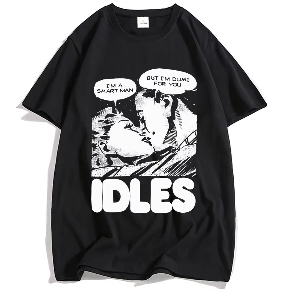 I'M A SMART MAN TEE IDLES HANDS CROPPED WOMENS T-SHIRT Short Sleeve Cotton Men Tshirts Summer O-neck Punk Streetwear Women Tees