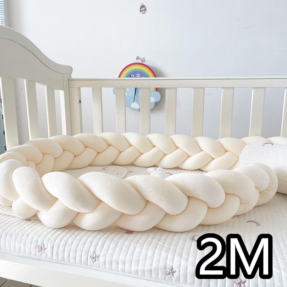 1M/2M/3M/4M  Baby Crib Bumper Protector Bed Braid Knot Cushion for Infant Kids Shares Toddler Baby Bed Bumpers in Crib Newborn