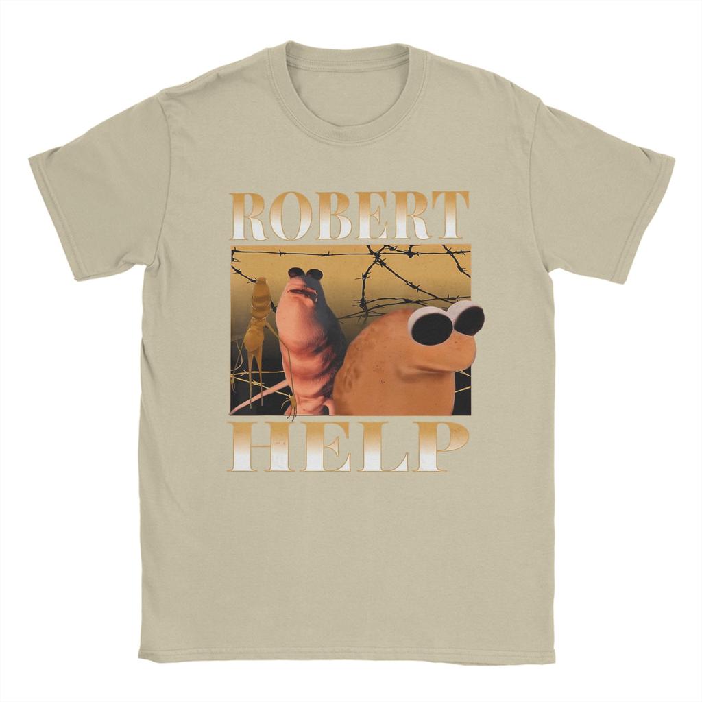 Robert Hilf Marcus den Wurm T-Shirts Herren Neuheit Baumwoll-Tees Rundhalsausschnitt Kurzarm T-Shirt Übergröße Kleidung