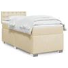 Maison Exclusive - Bed Slat Base and Mattress Cream 90x190 Cm Fabric