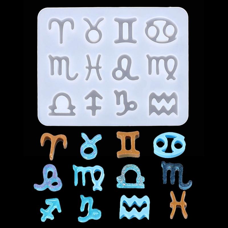 Handmade Resin Jewelry Making Molds Constellations Shape Silicone Pendant Molds Suitable for Necklaces and Earrings