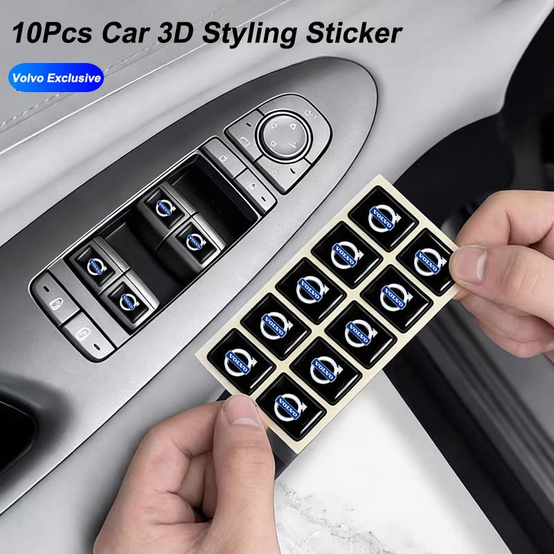 10 sztuk Stylizacja Samochodu 3D Emblemat Dekoracja Epoksydowa Naklejka Dla Volvo EX30 XC60 XC40 V60 V40 XC90 XC70 V50 S60 V70 S90 Olestar AWD EX90