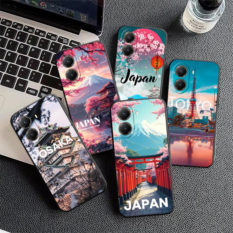 Osaka Tokyo Japan Scenery Soft Phone Case for Xiaomi Poco X5 X6 X7 X8 Pro Max X3 F7 F8 Ultra M8 M7 M6 M5 Redmi 15 15C 14C 13C 12