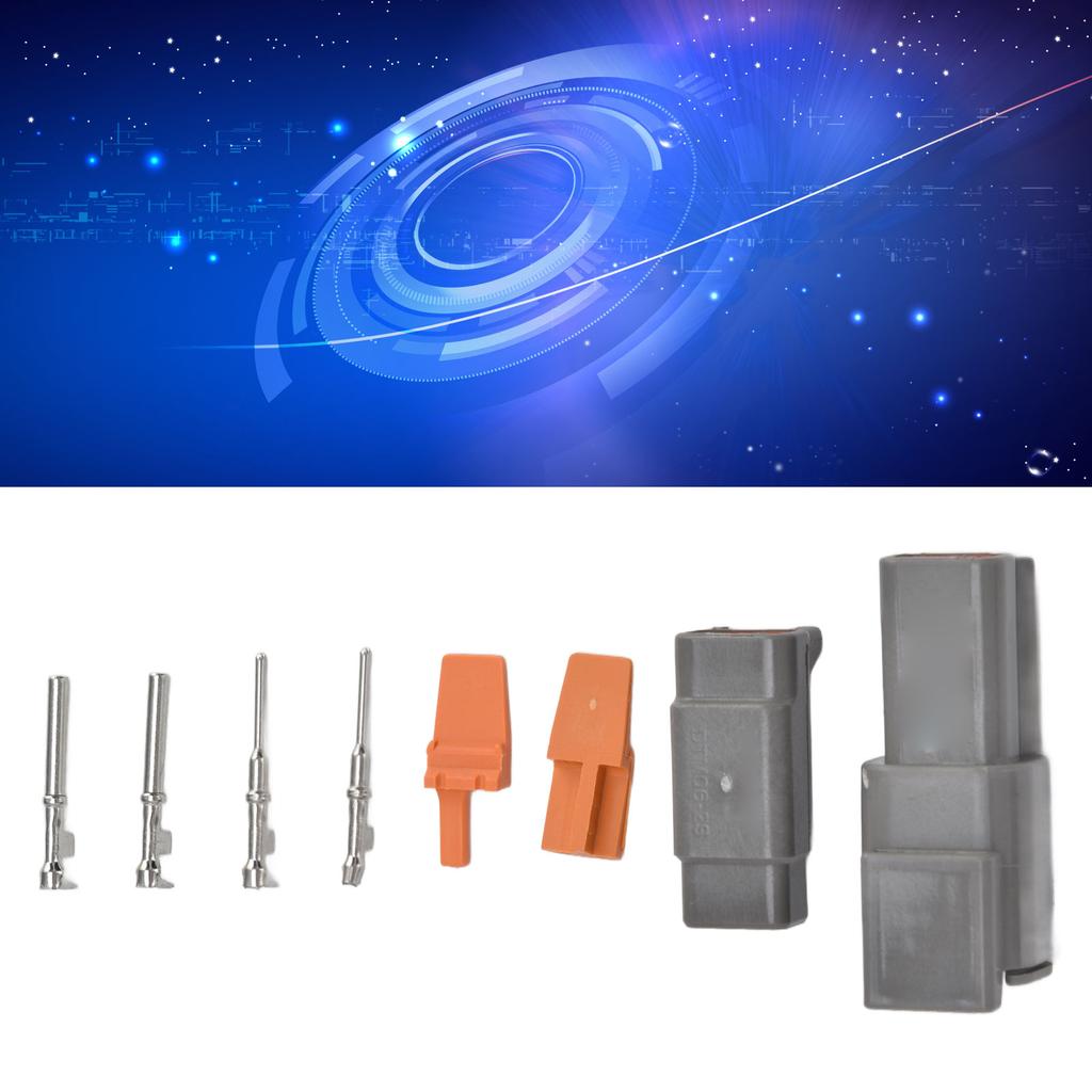 5 Sets Waterproof Connectors 2 Pin Electrical DTM Connector Kits with Terminals Connector Inserts Fo
