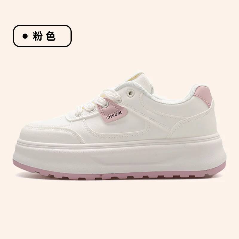 

Women s Casual Sneakers Autumn New White Shoes 5Student Sneakers Fashion Platform Height-Increasing Casual Chunky Shoes 40